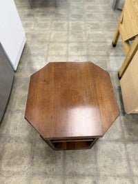 Brown Octagonal Accent End Table