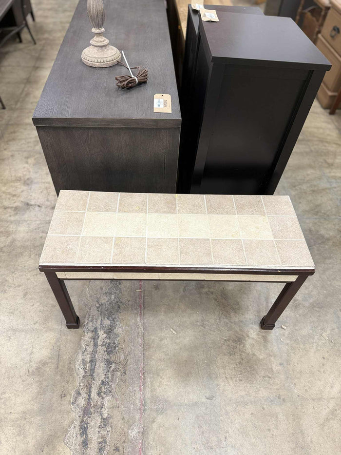 Rectangular Tile Top Bench