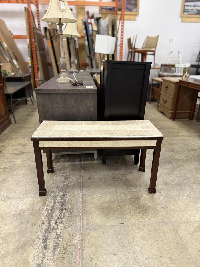 Rectangular Tile Top Bench