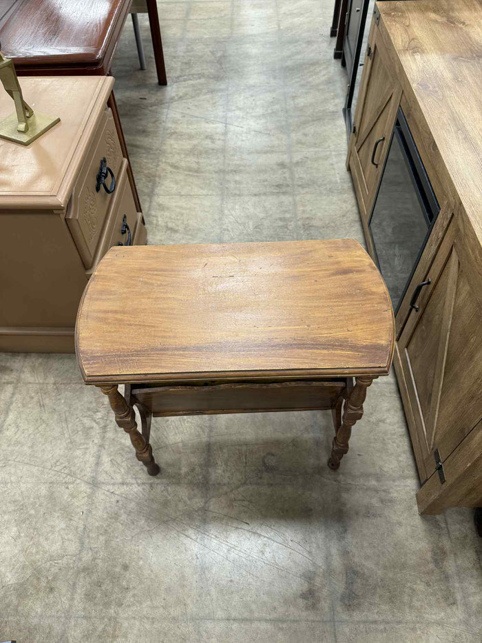 Maple Magazine Rack End Table