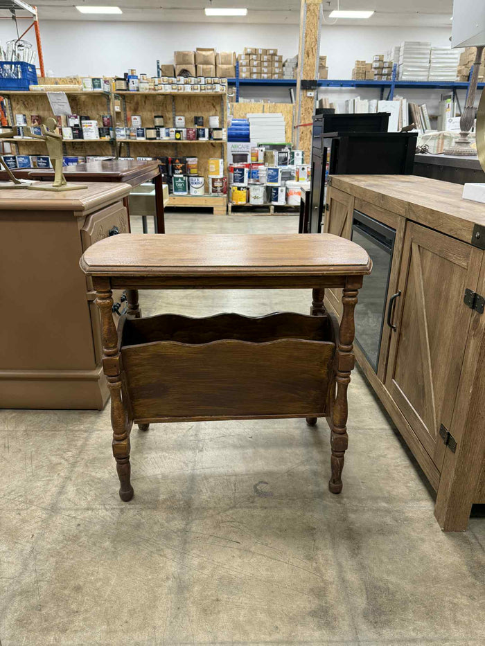 Maple Magazine Rack End Table