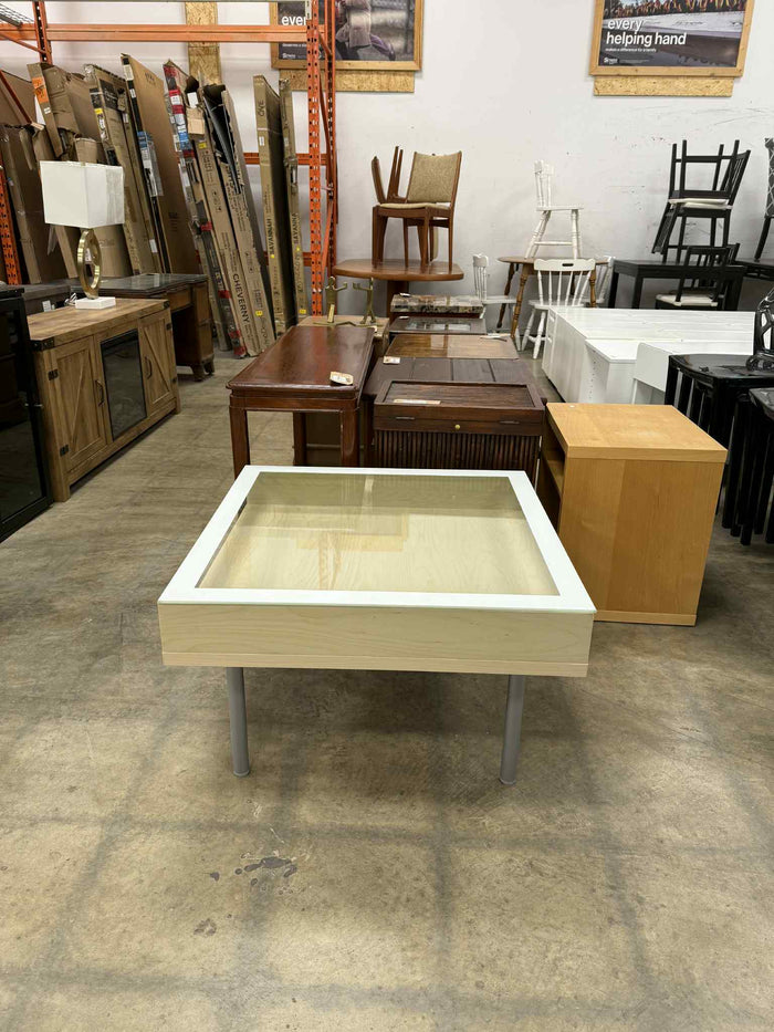 Modern Style Glass Top Coffee Table