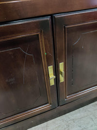 Bookshelf with Brass Accents