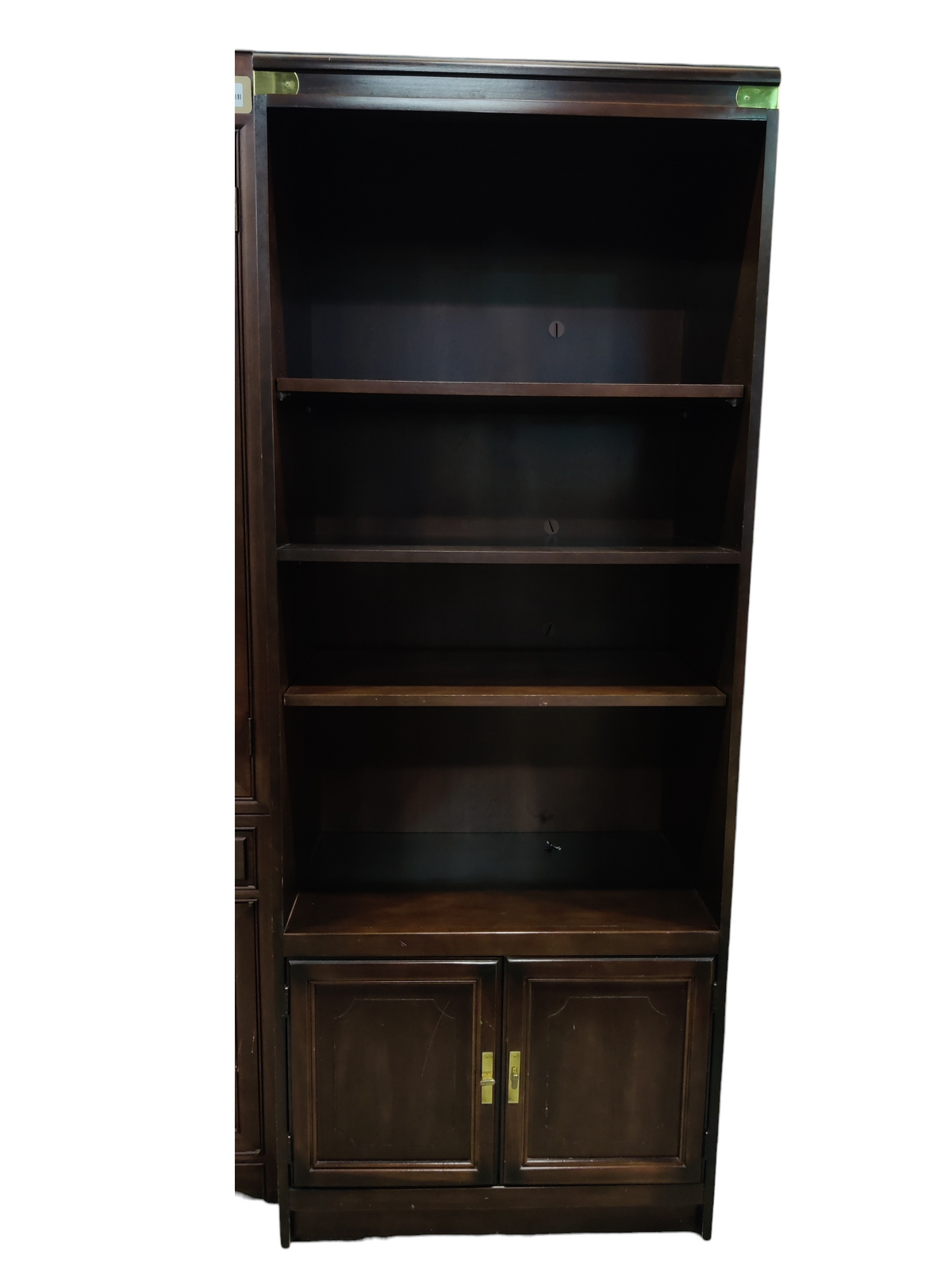 Bookshelf with Brass Accents