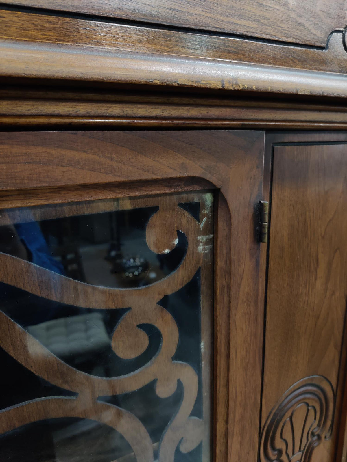 Wooden China Cabinet with Drawer