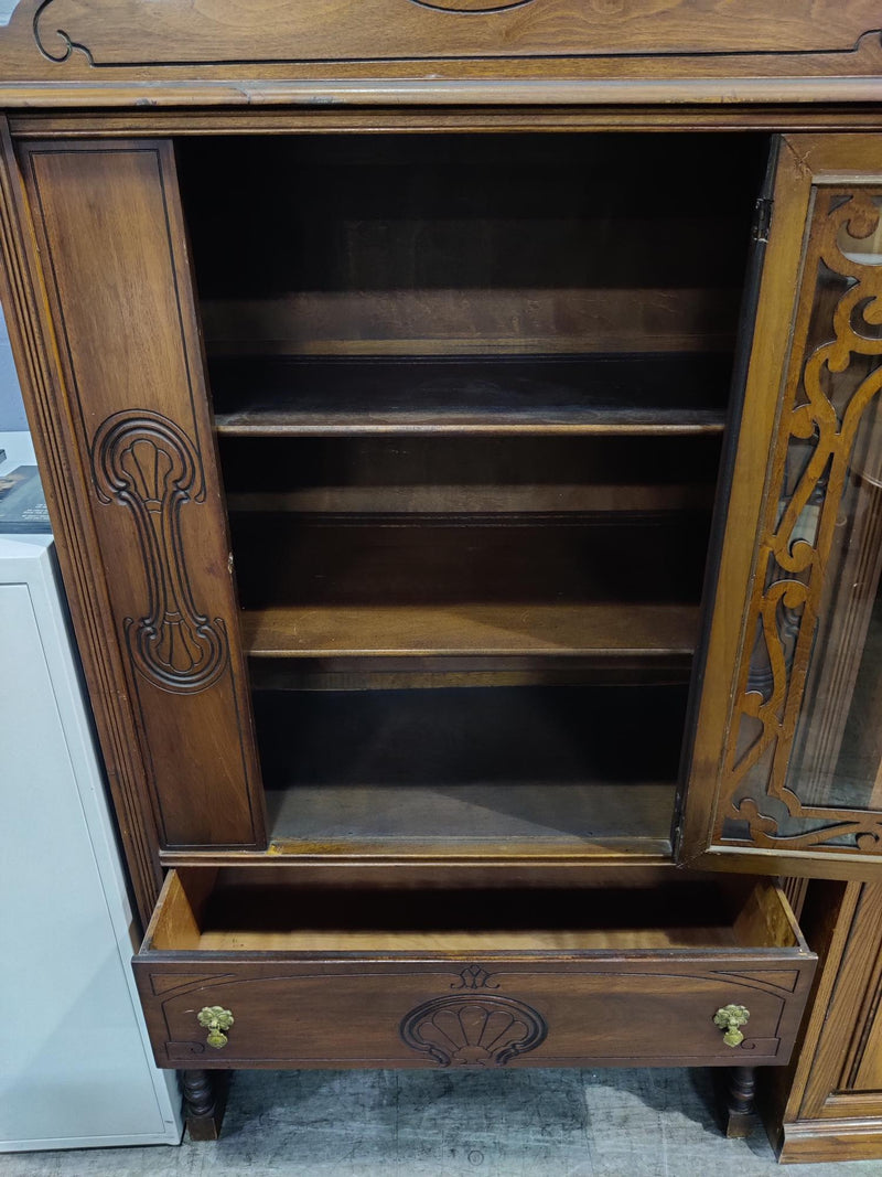 Wooden China Cabinet with Drawer