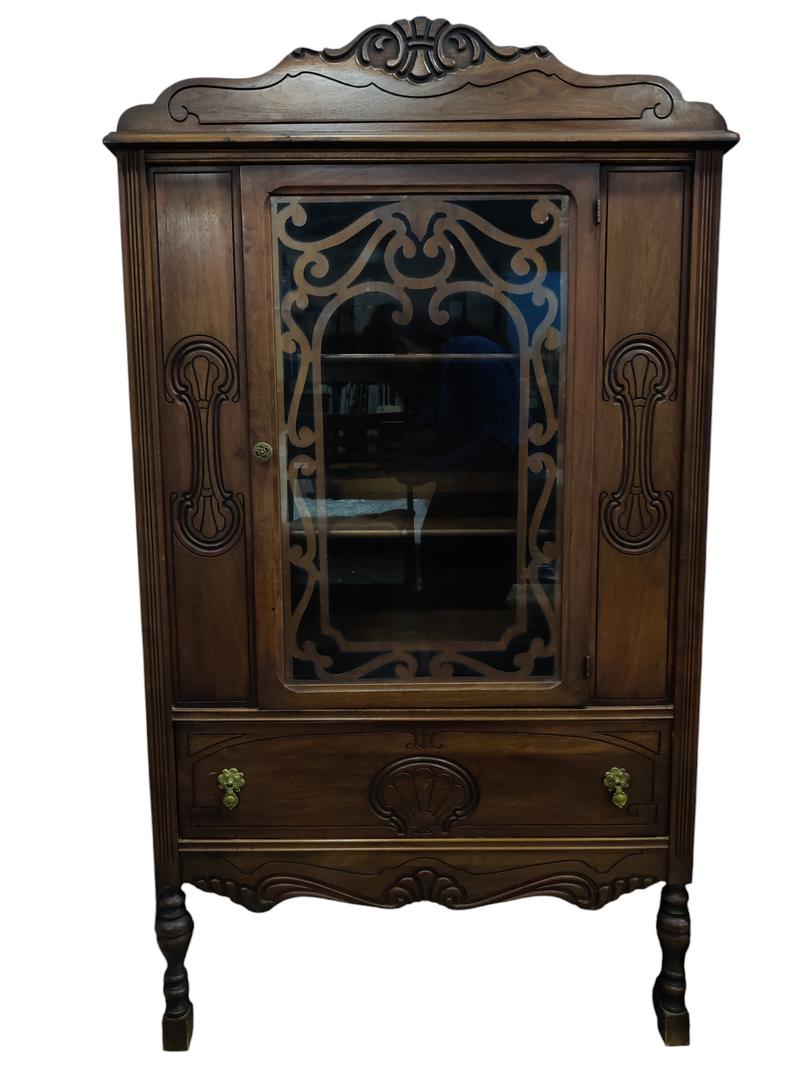 Wooden China Cabinet with Drawer