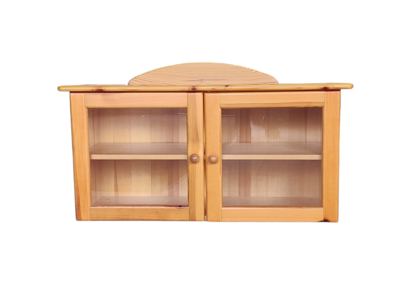 Knotty Pine Glass Cabinet