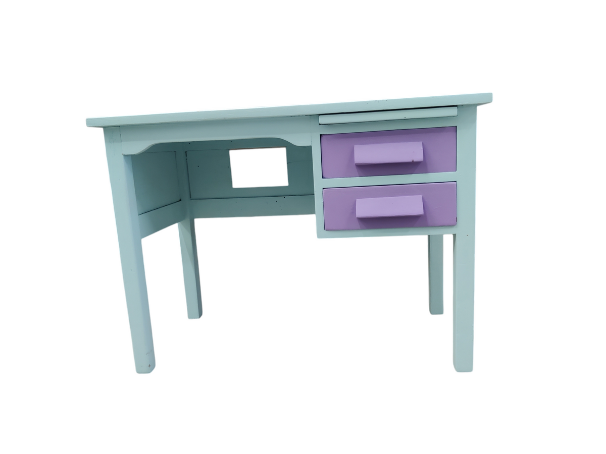 Blue and Purple Painted Children's Desk