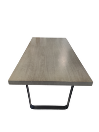 Grey Faux Wood Top Dining Table