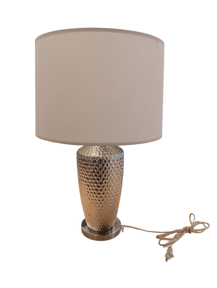 Hammered Silver Table Lamp