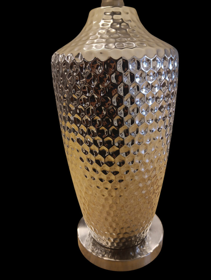 Hammered Silver Table Lamp