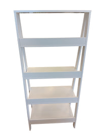 Modern White 4- Tier Ladder Bookcase