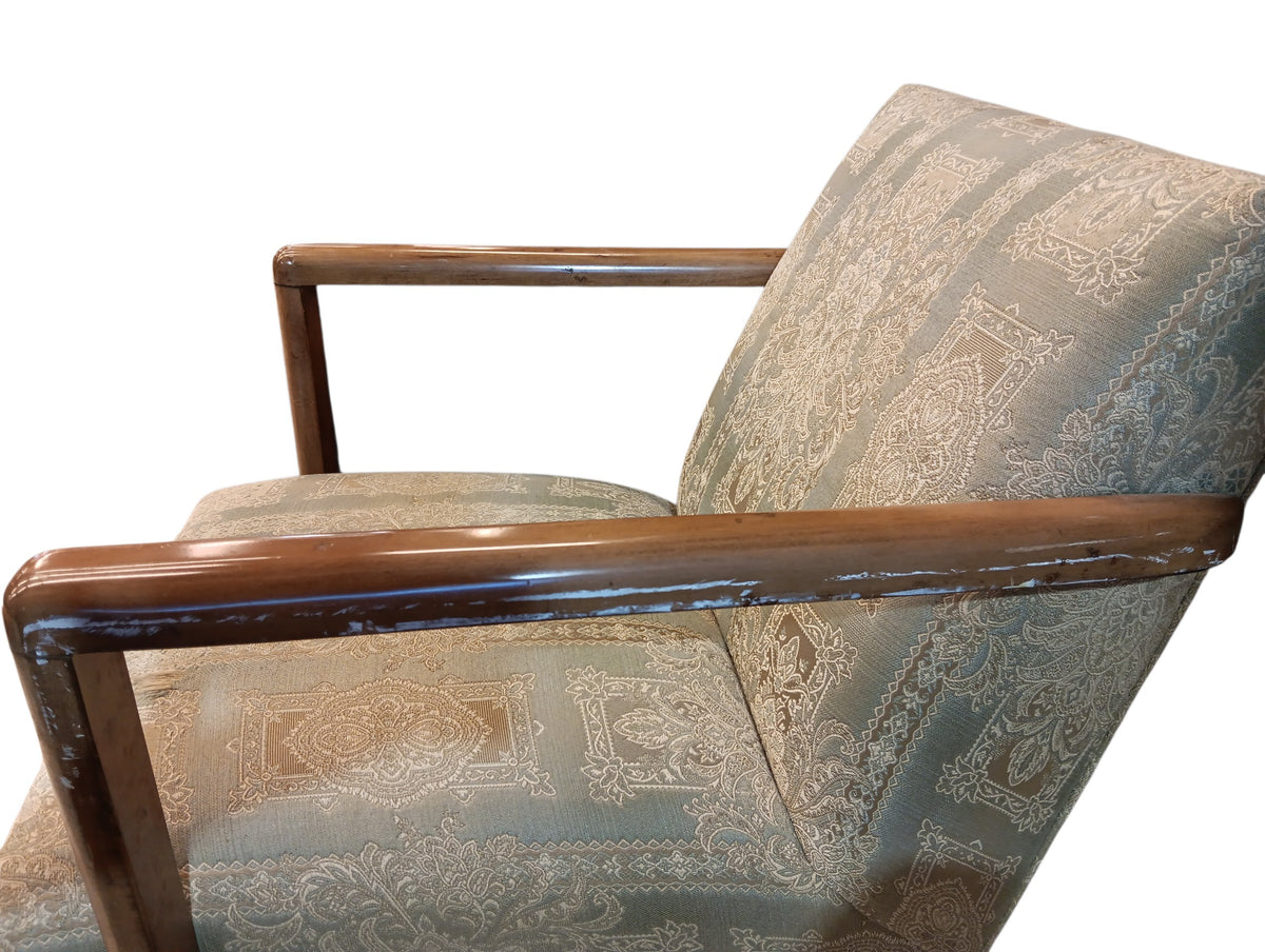 Damask Accent Armchairs - Pair