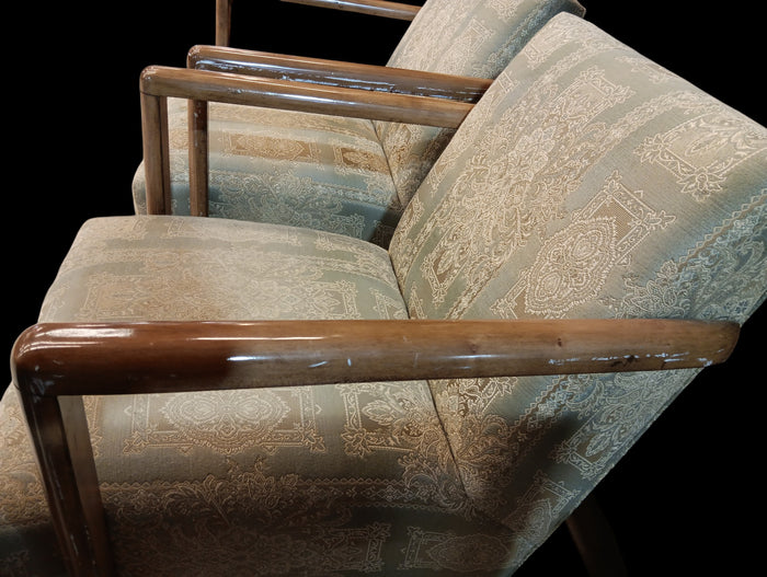 Damask Accent Armchairs - Pair