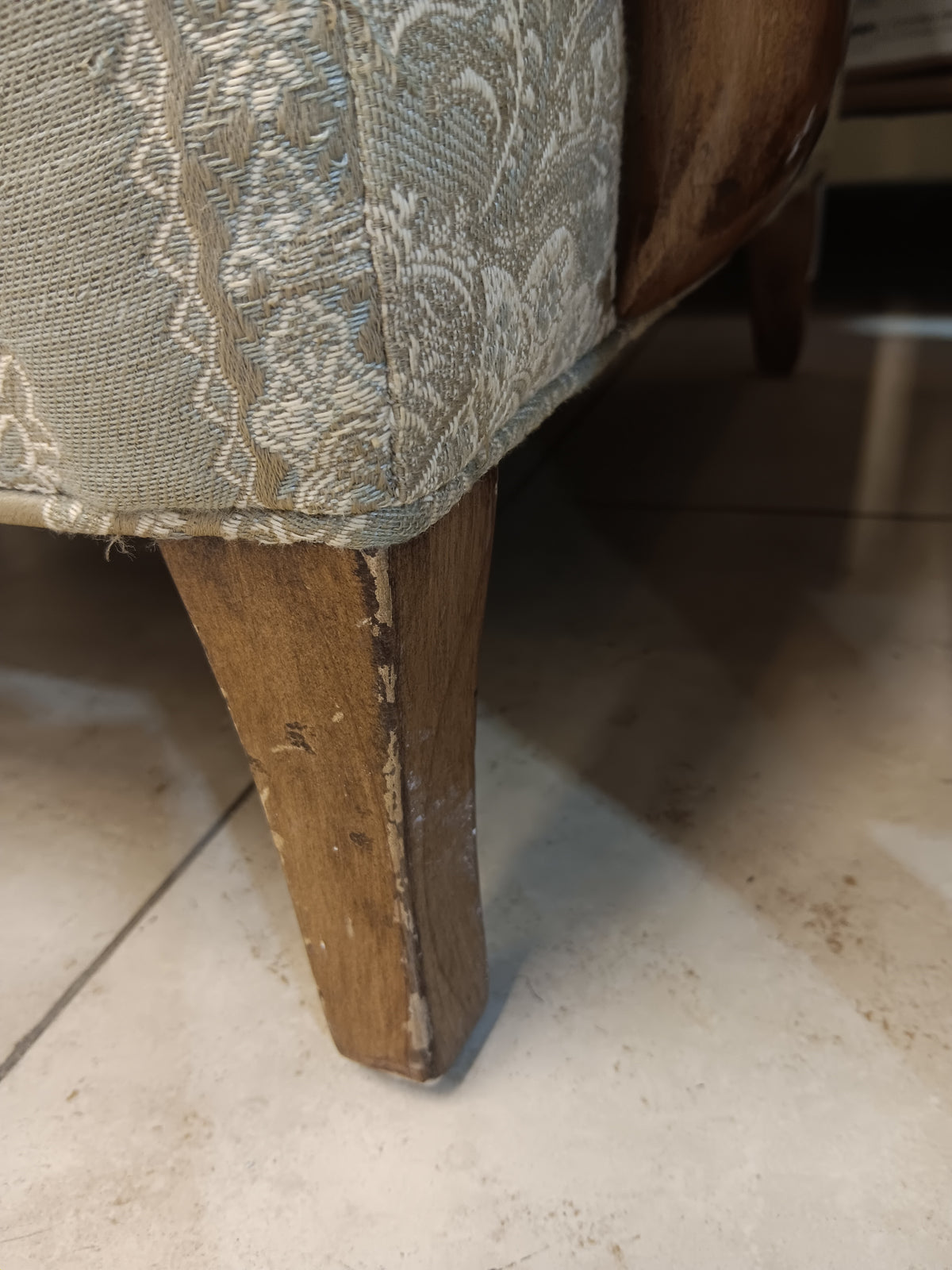 Damask Accent Armchairs - Pair