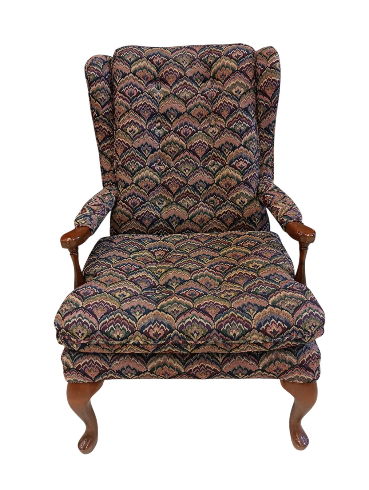 Geometric Wingback Chair