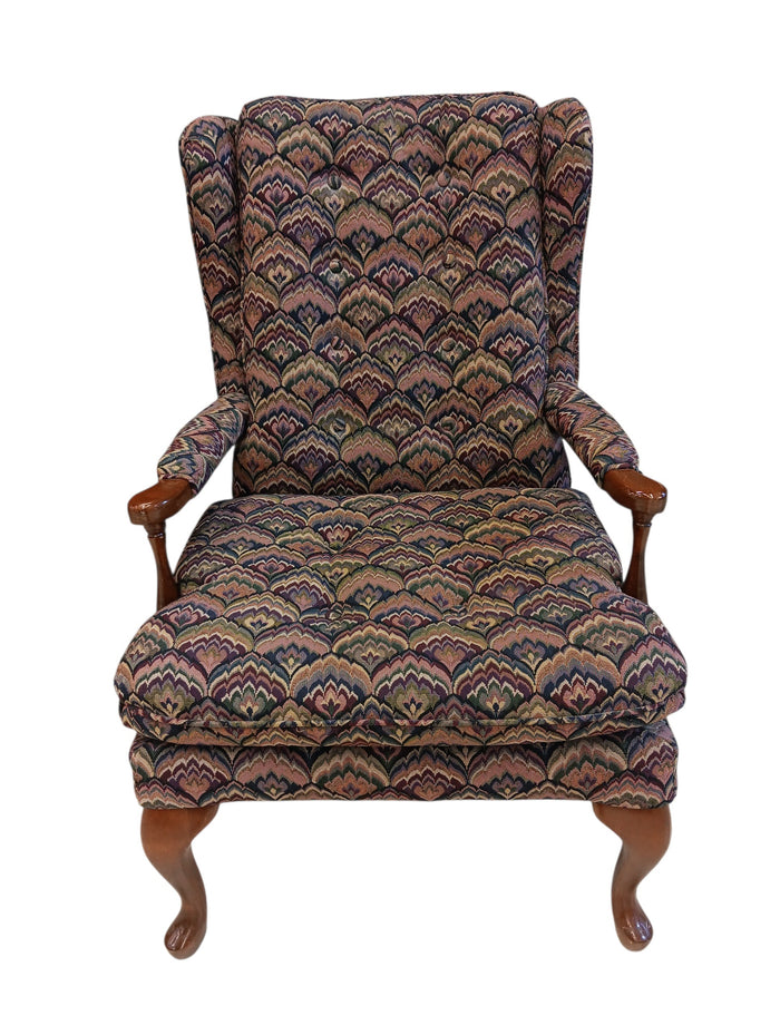 Geometric Wingback Chair