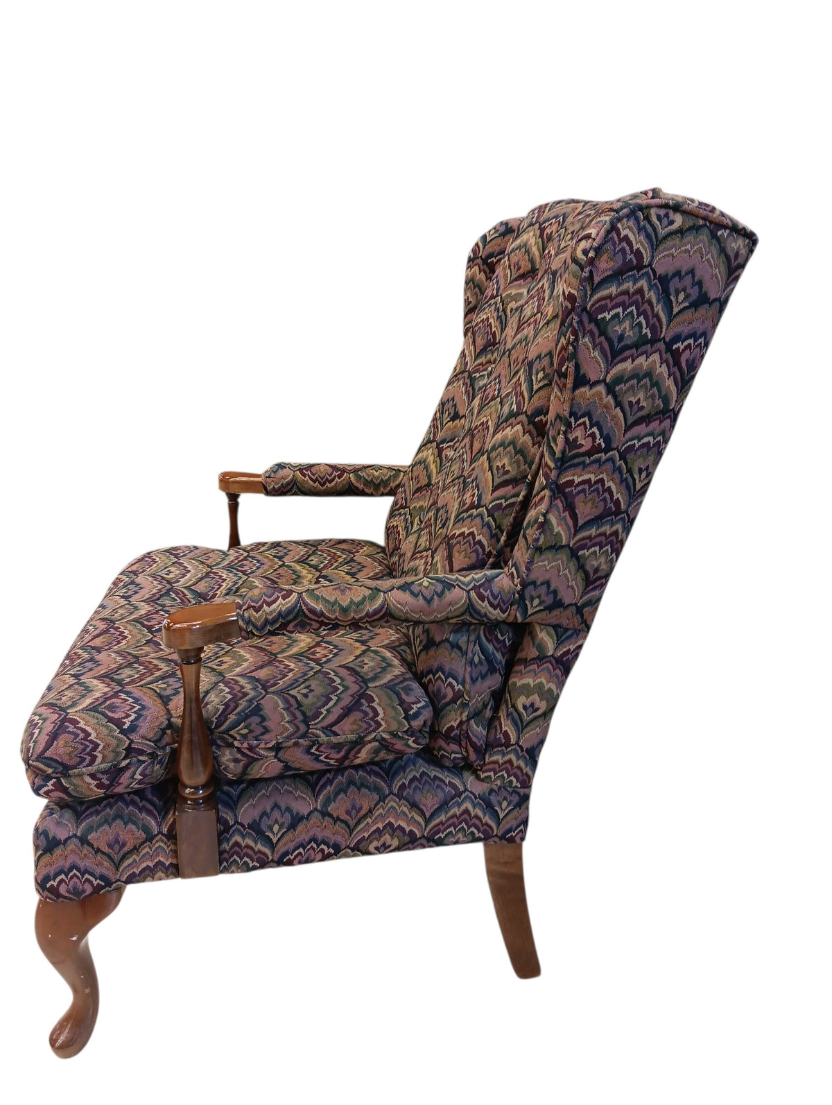 Geometric Wingback Chair