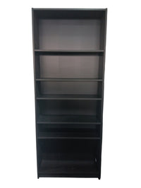 Black-Brown Tall 6-Tier Bookcase