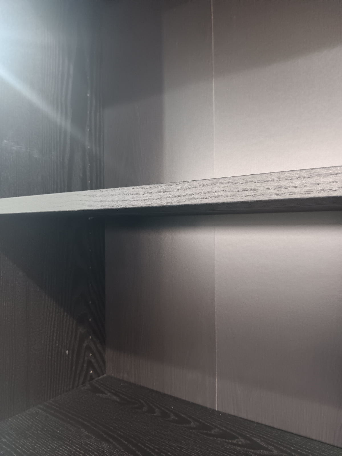 Black-Brown Tall 6-Tier Bookcase