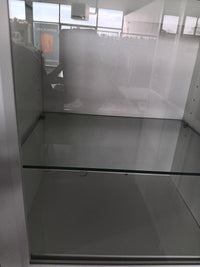 White Glass Door Bookcase