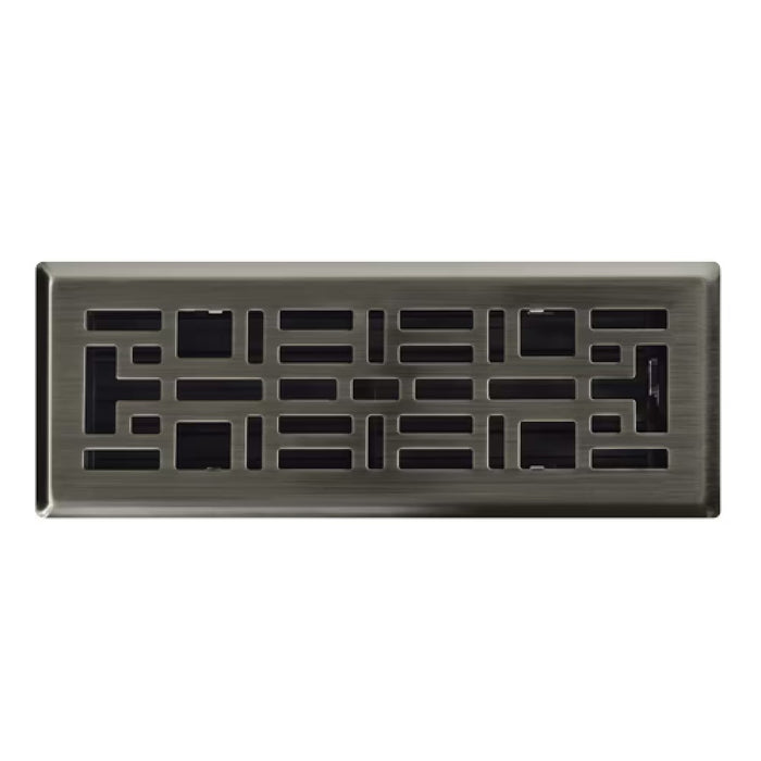 3x10-inch Floor Register in Antique Nickel Finish