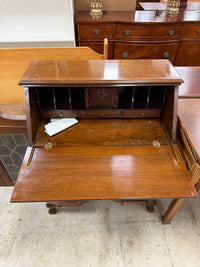 Dark Brown Slant-Front Secretary Desk