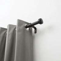 1" Drapery Cap Curtain Rod Set  - Matte Black