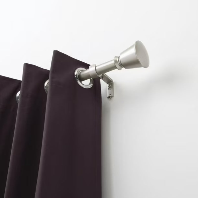 Minimal Trum 1" Drapery Curtain Rod Set - Nickel