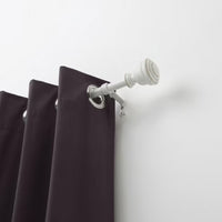 Farm Whitewash 3/4" D Drapery Rod Set - White