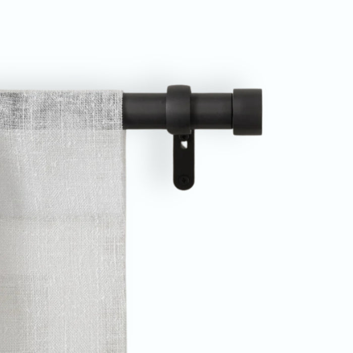 Cappa 1-Inch Curtain Rod in Matte Black