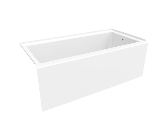Rubix 6030 AFR Acrylic Alcove Right-Hand Drain Bathtub in White