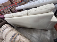Contemporary Off White Leather Sofa