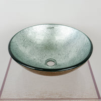 16.5-inch Round Glass Bathroom Sink