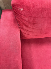 Red Fabric 3-Seater Sofa
