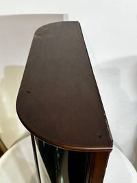 Vintage Bombay Company Curved Glass Wall Curio Cabinet