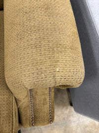 Olive Green Traditional Push-Back Reclining Armchair