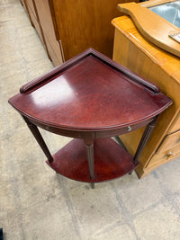 Mahogany Brown Corner Accent Table