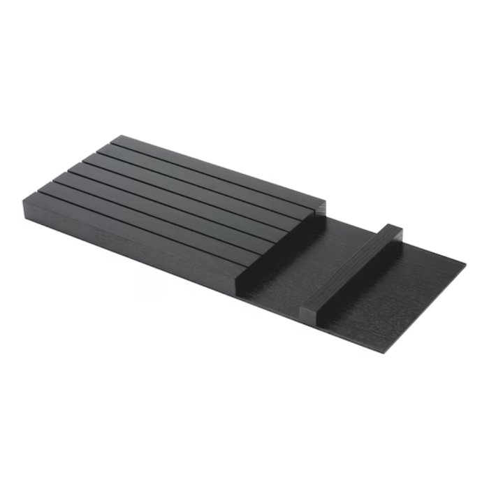 19×7.25×1–Inch Knife Block Insert – Dark Ash Wood, 6‑Knife Capacity