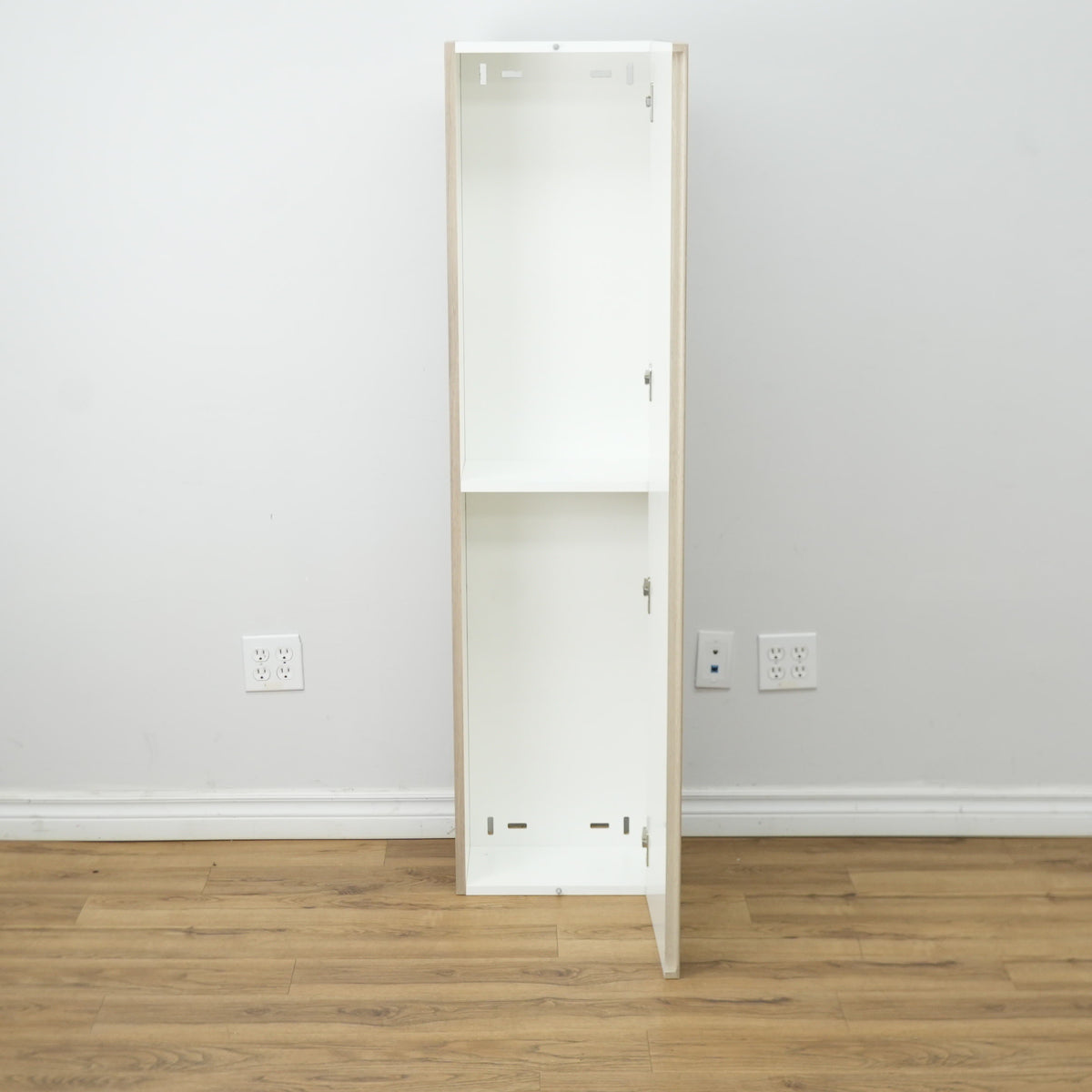 10x62x15-inch Matte Walnut Linen Tower Cabinet