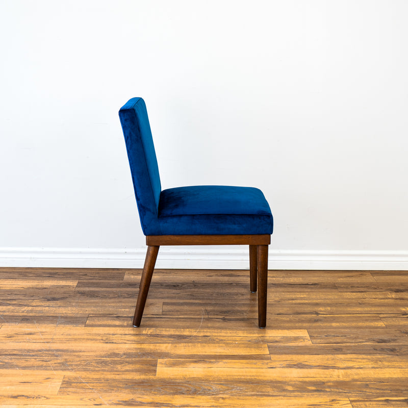 Dining Chair in Blue Velvet