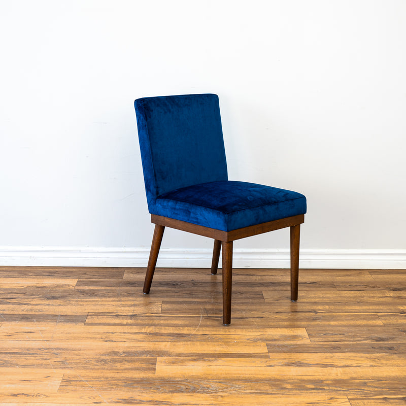 Dining Chair in Blue Velvet