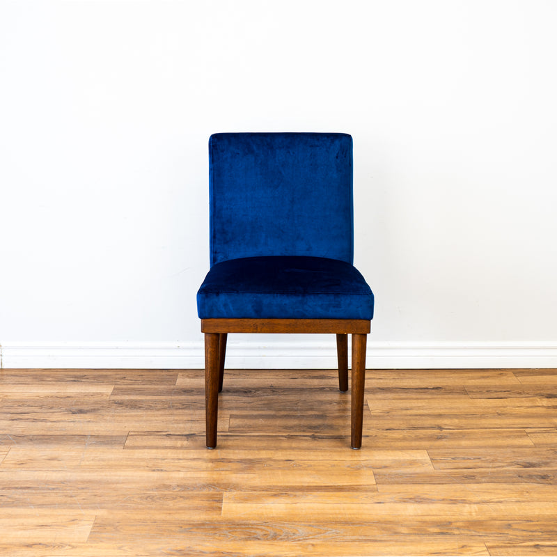 Dining Chair in Blue Velvet