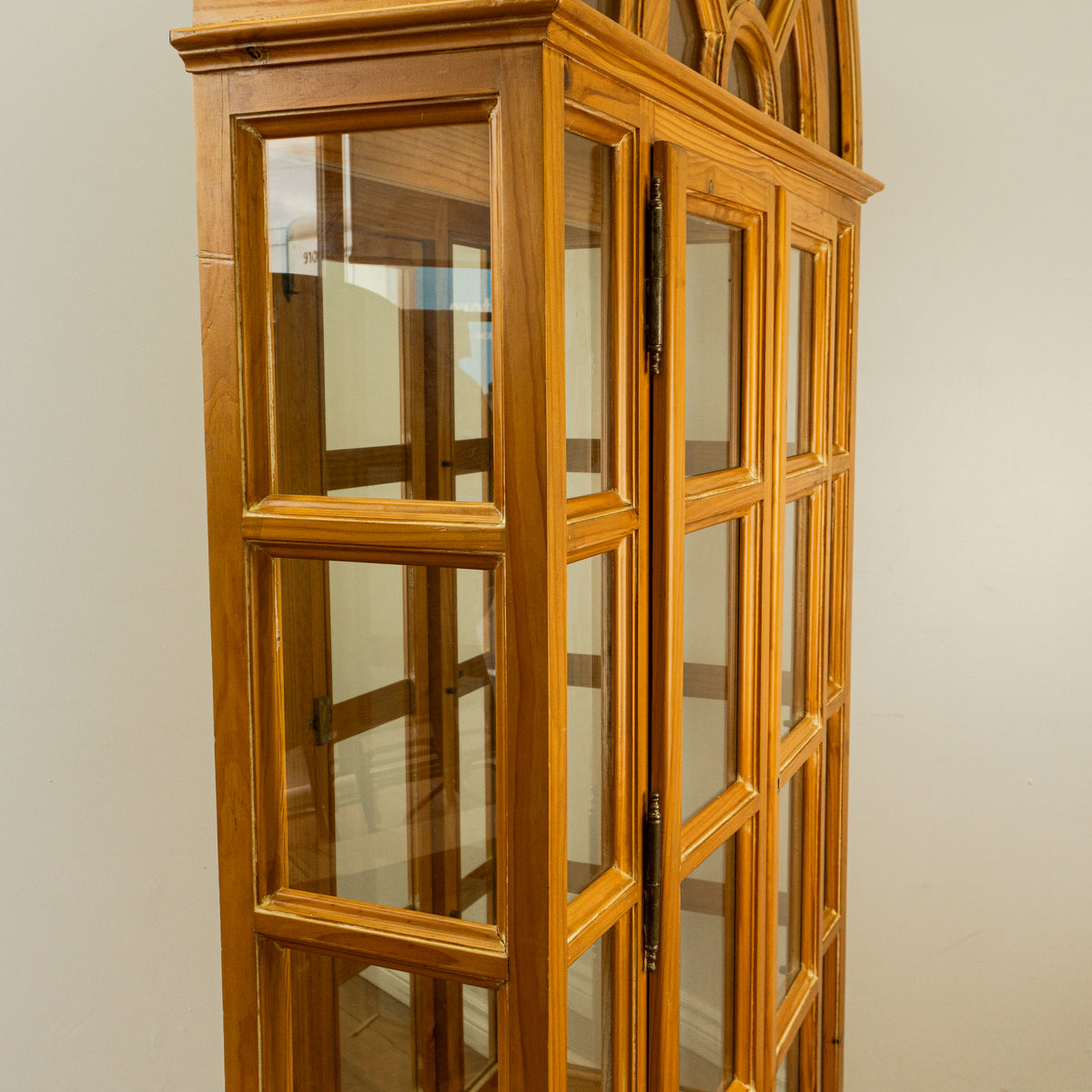 70-inch Arched Top Glass Paned 2-Door Display Cabinet