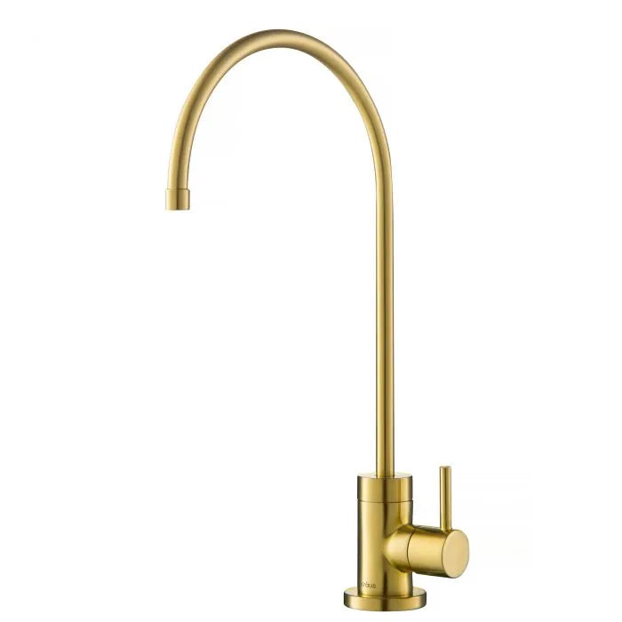 Kitchen Water Filter Faucet in Brushed Brass