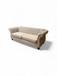 Grey Chesterfield Style Sofa