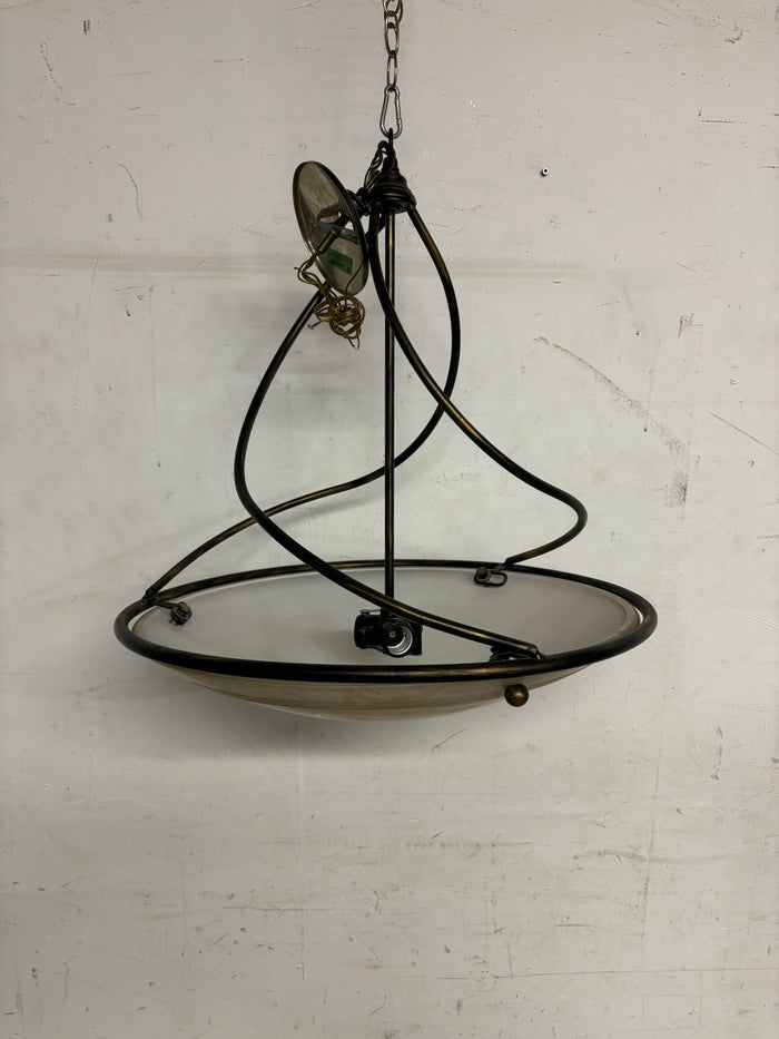 20.5”Dia Decorative Brass Chandelier