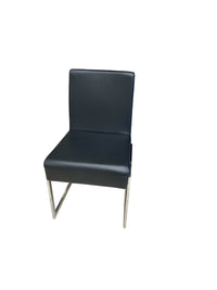Black Faux Leather Upholstered Chair