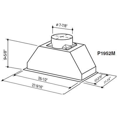 28-inch Built-In Range Hood P1952M70CMSS